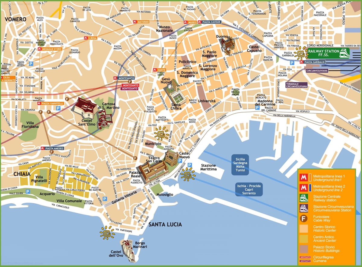 mərkəzi Napoli xəritə