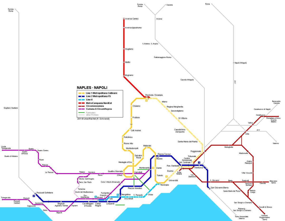 Napoli metro xəritəsi 