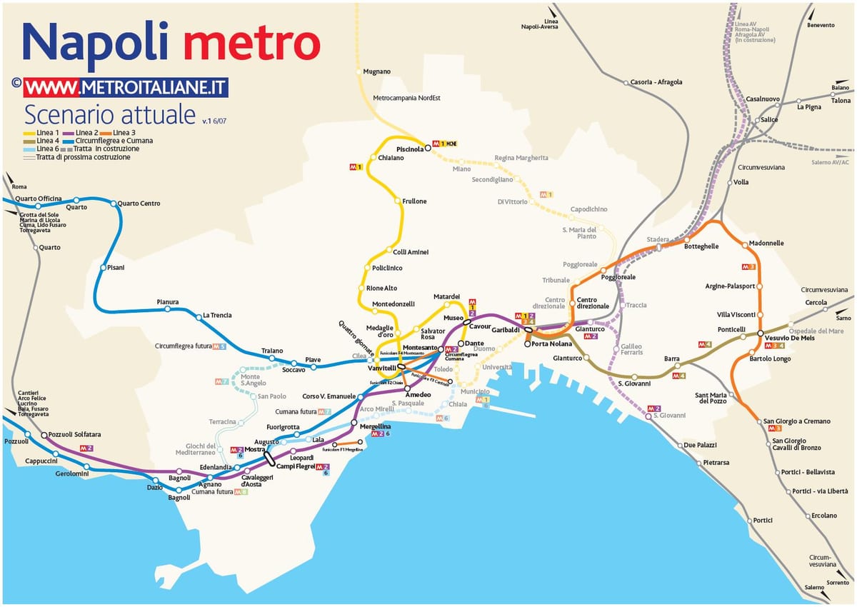 Napoli metro xəritəsi