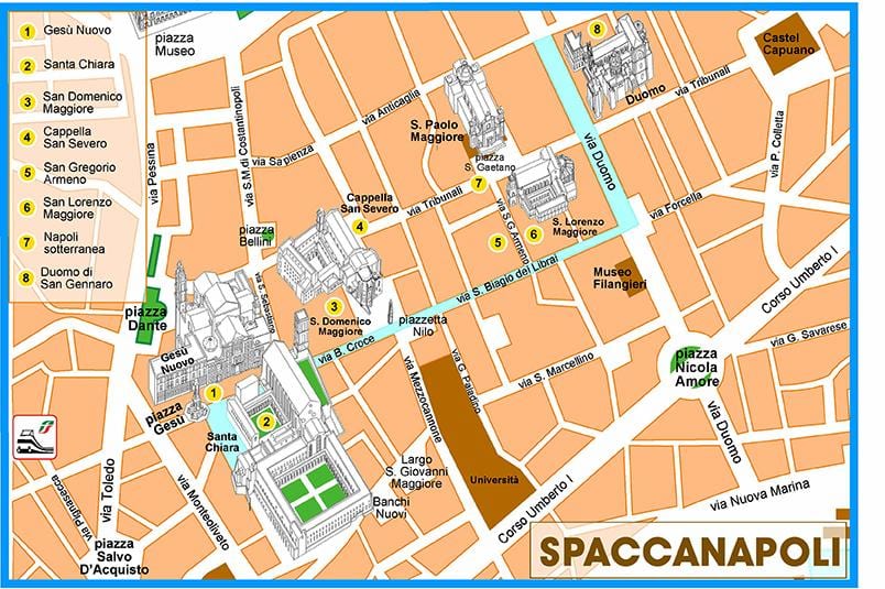 Kart Napoli Neapol