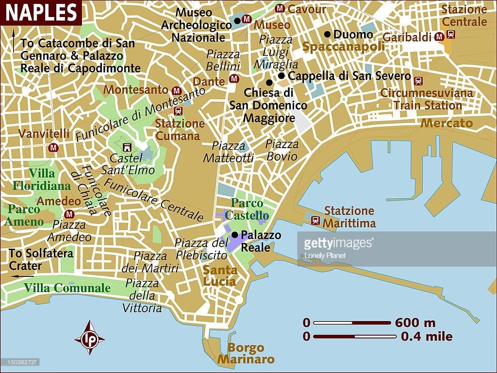 yaşadığım Napoli xəritə