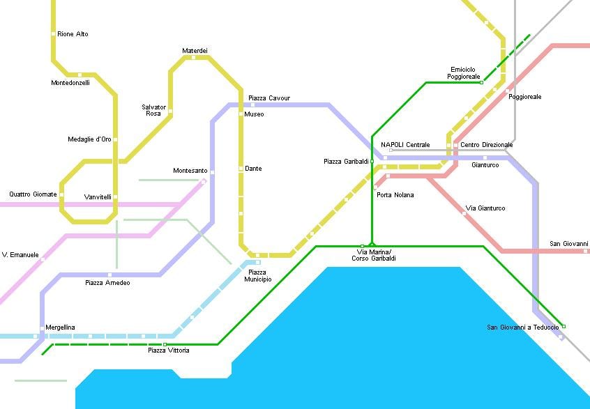 Kart Napoli tramvay 