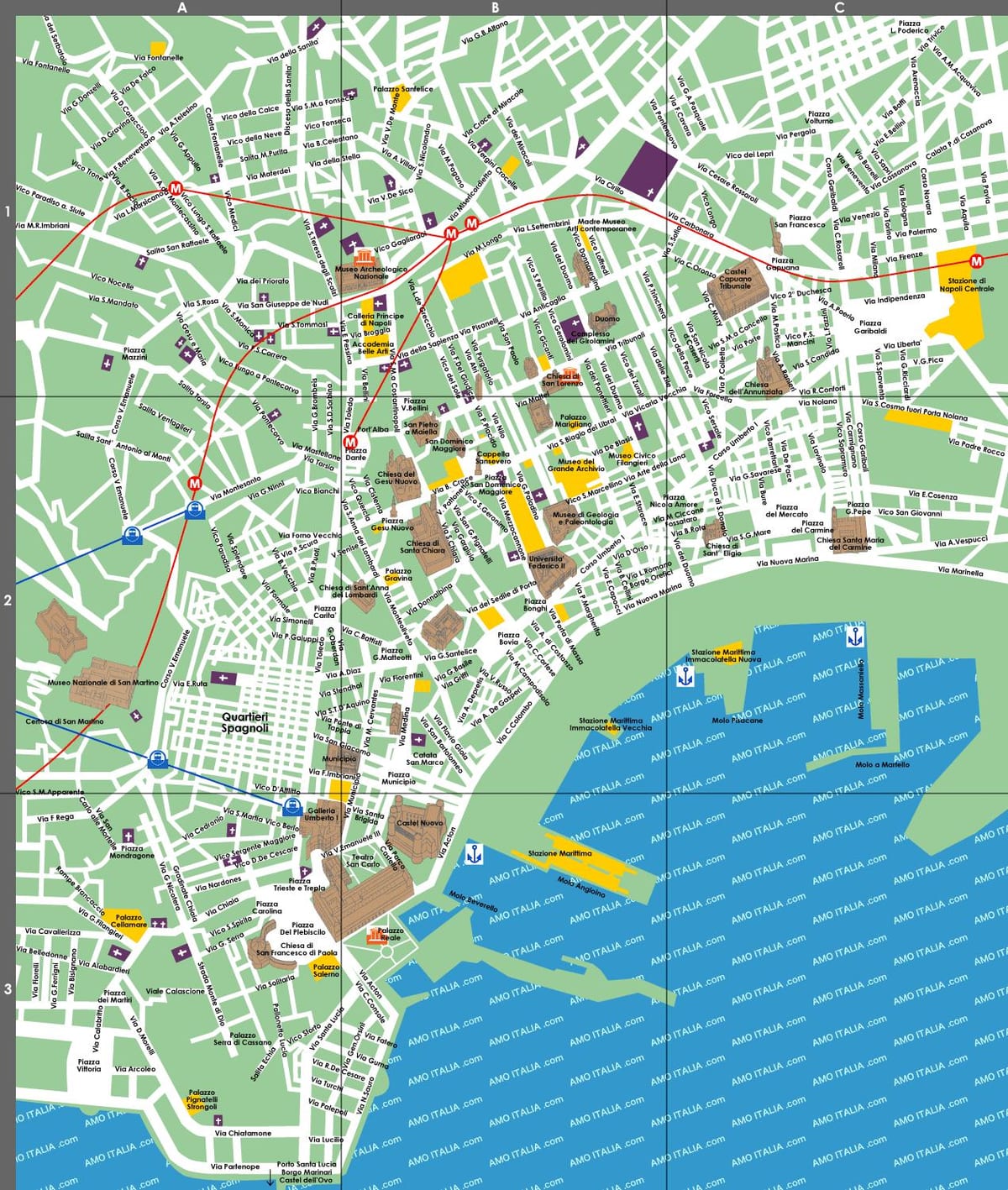 Napoli turist xəritəsi