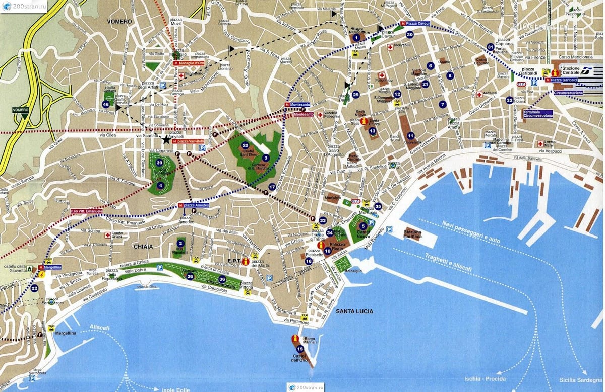 yaşadığım Napoli xəritə